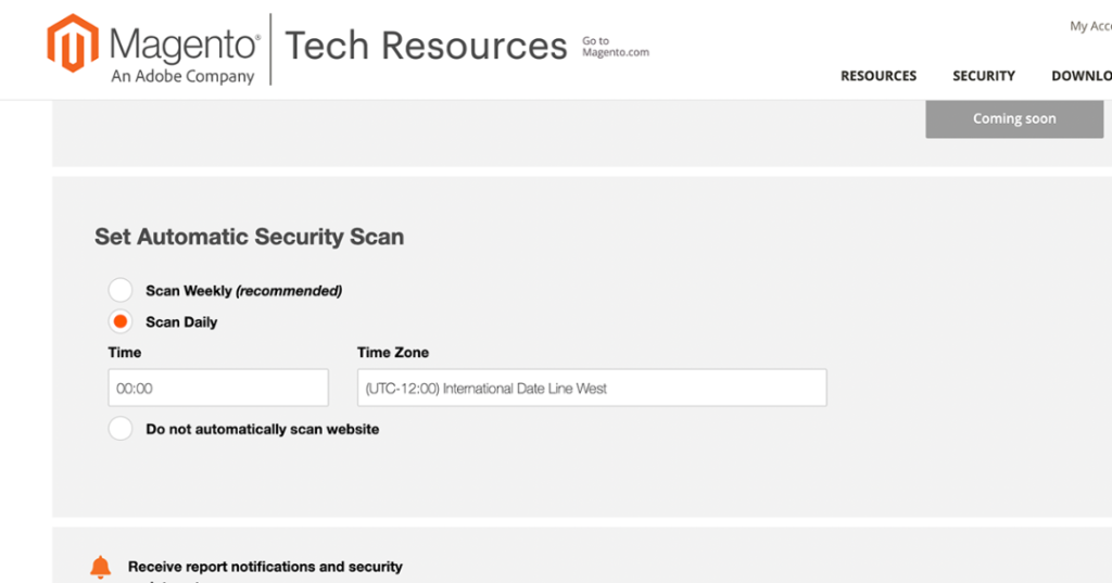 Automatic scan