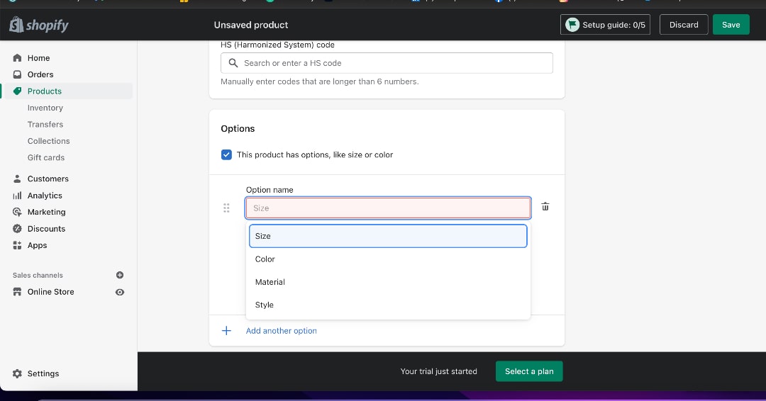 Product-options Product-options
