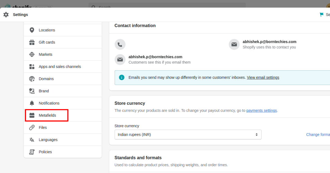 Shopify-Metafields