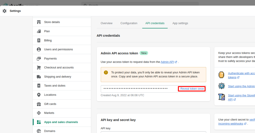 Shopifyapi-credentials Shopify-api-credentials